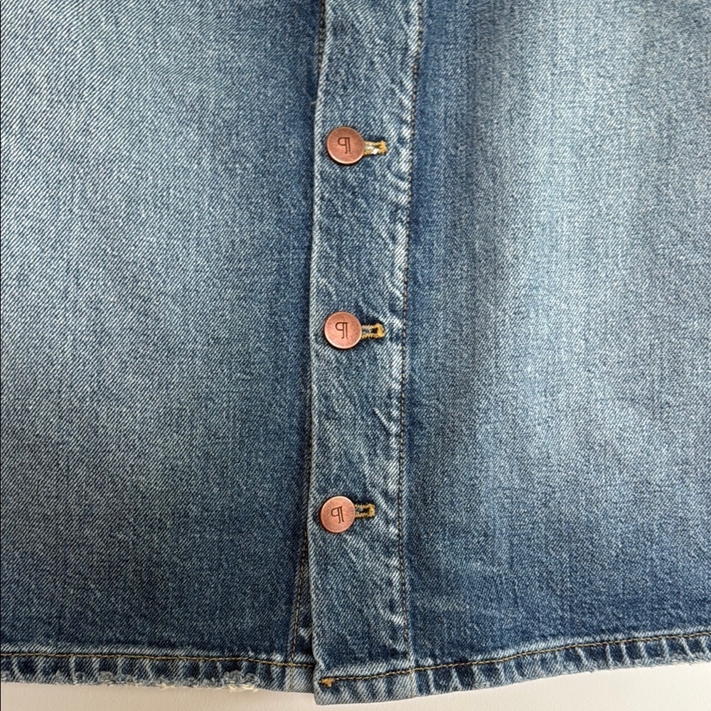 Pilcro Blue Knee-Length Pencil Skirt Casual - Picture 5 of 11